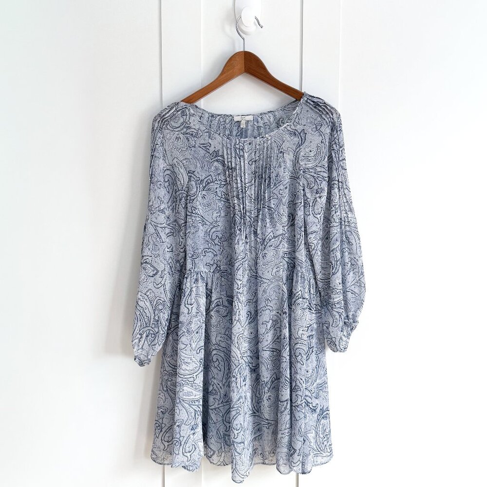 Joie 100% Silk Paisley Blue Dress - S/M